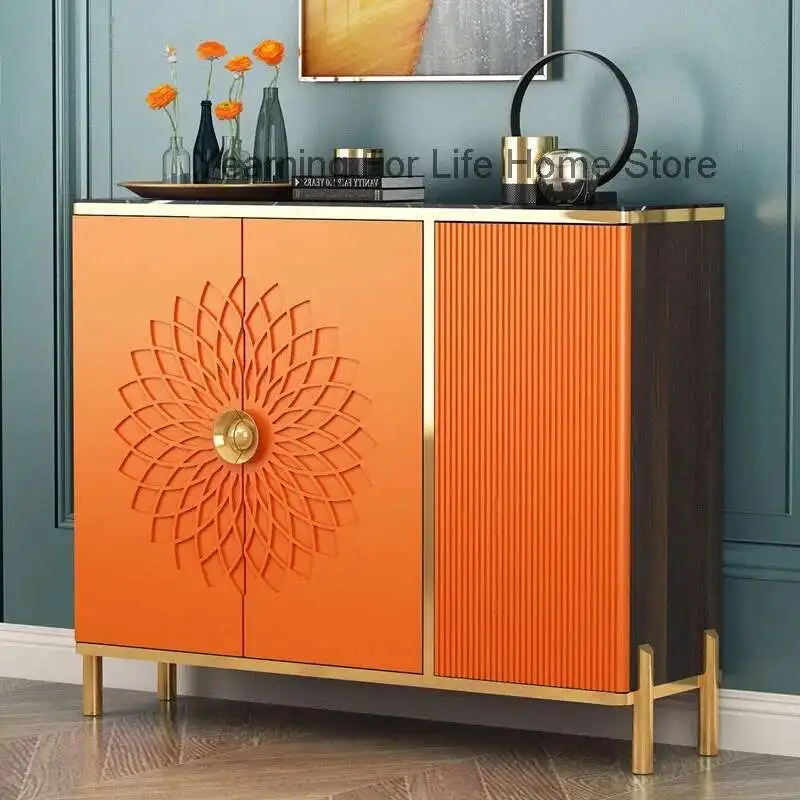 خزائن غرفة المعيشة الصناعية الاسكندنافية الفاخرة البسيطة الحديثة وظيفة التخزين خزانة أدراج عرض أثاث Woonkamer Kasten #4