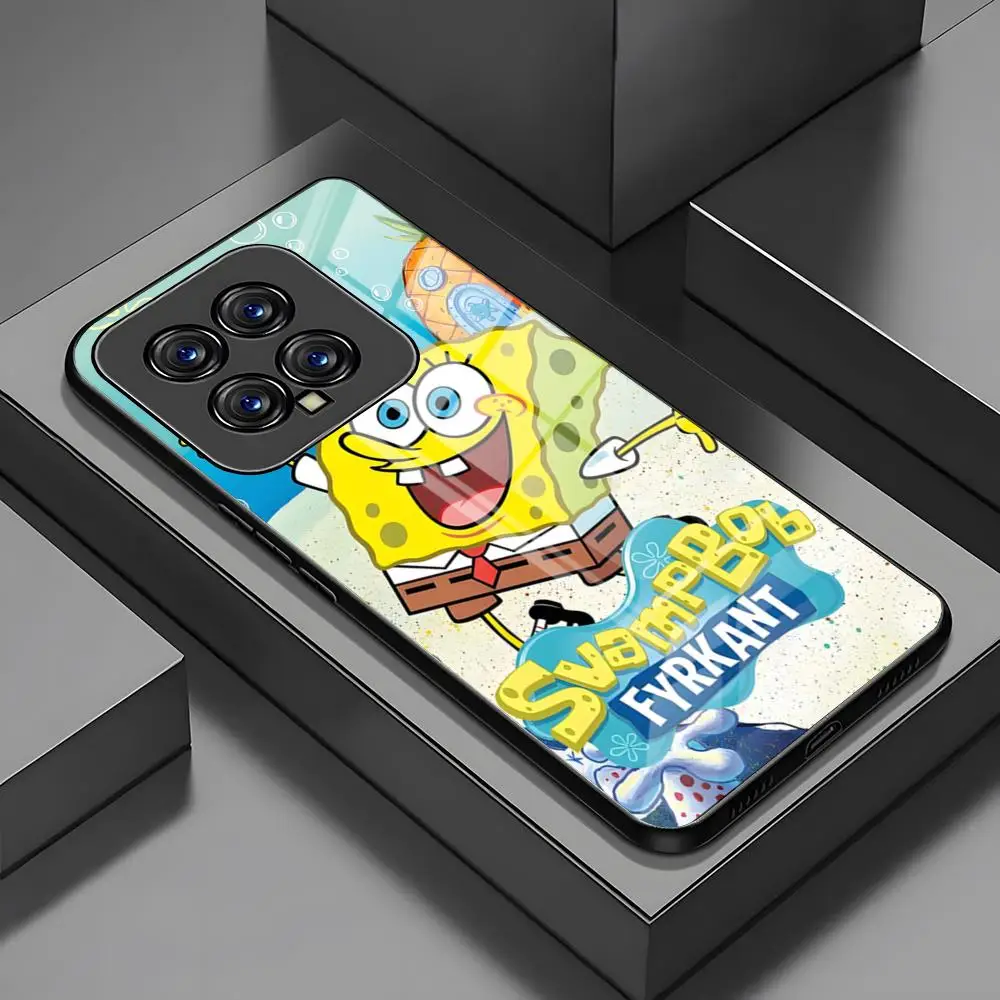 S-SpongeBobs Phone Case for xiami 14 13 12 11 pro 12T 12X Note X5 X6 M6 F5 F6 POCO Ultra Glass Design Cover