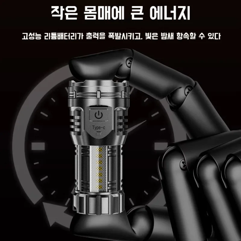 1/2/3 قطعة 9 مصباح يدوي قوي نووي سطوع عالية مصباح يدوي 1500Lm المحمولة قابلة للشحن مصباح يدوي صغير 2-يوم التسليم