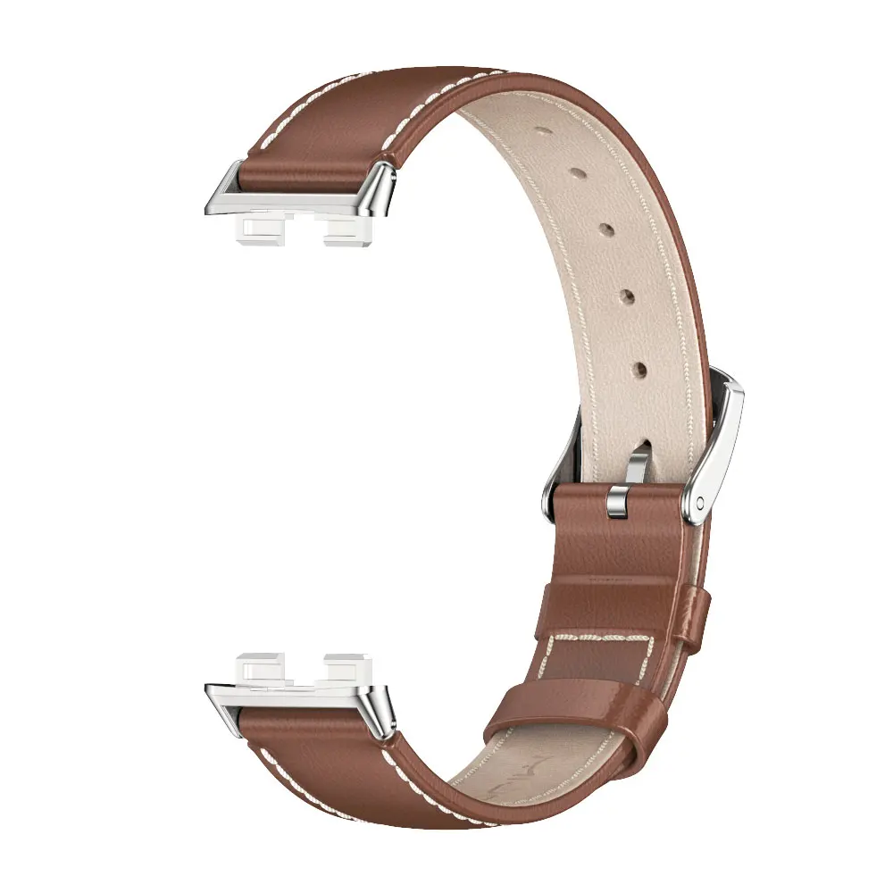 Untuk Huawei Band 10 Tali untuk Huawei Band 9 8 Tali Jam Tangan Kulit Lembut Tali Pergelangan Tangan untuk Huawei Band 8 Pengulangan Gelang Pintar