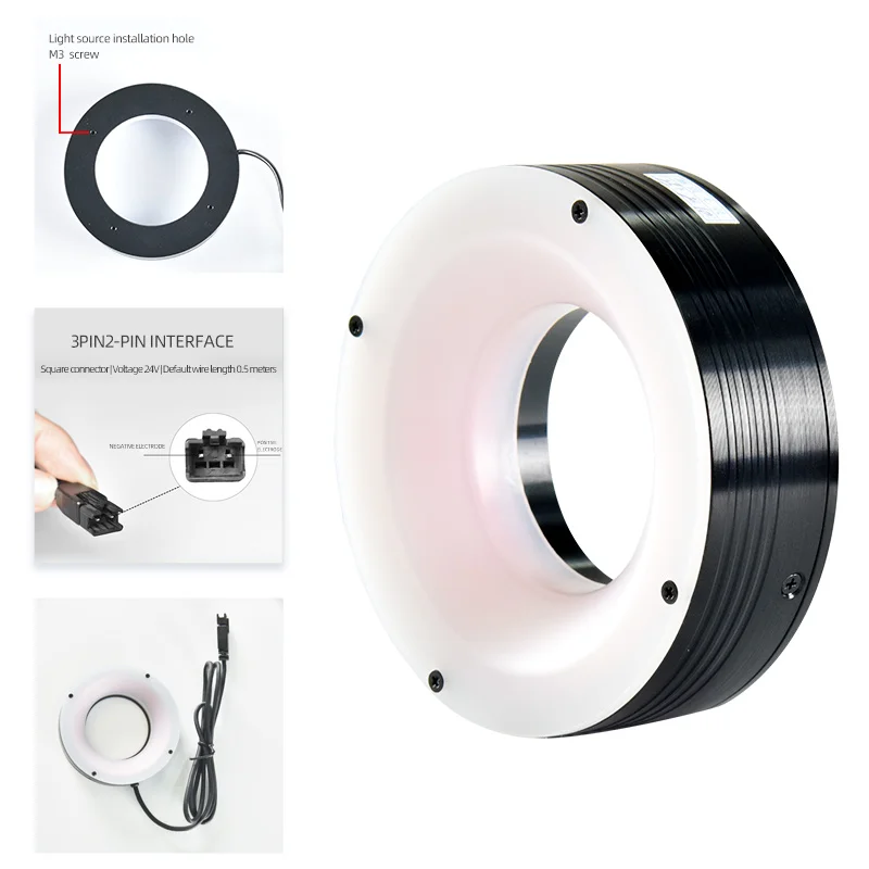 Machine Vision30° Ring Light LED Illuminator for High-Precision Positioning Recognition Industrial Detection