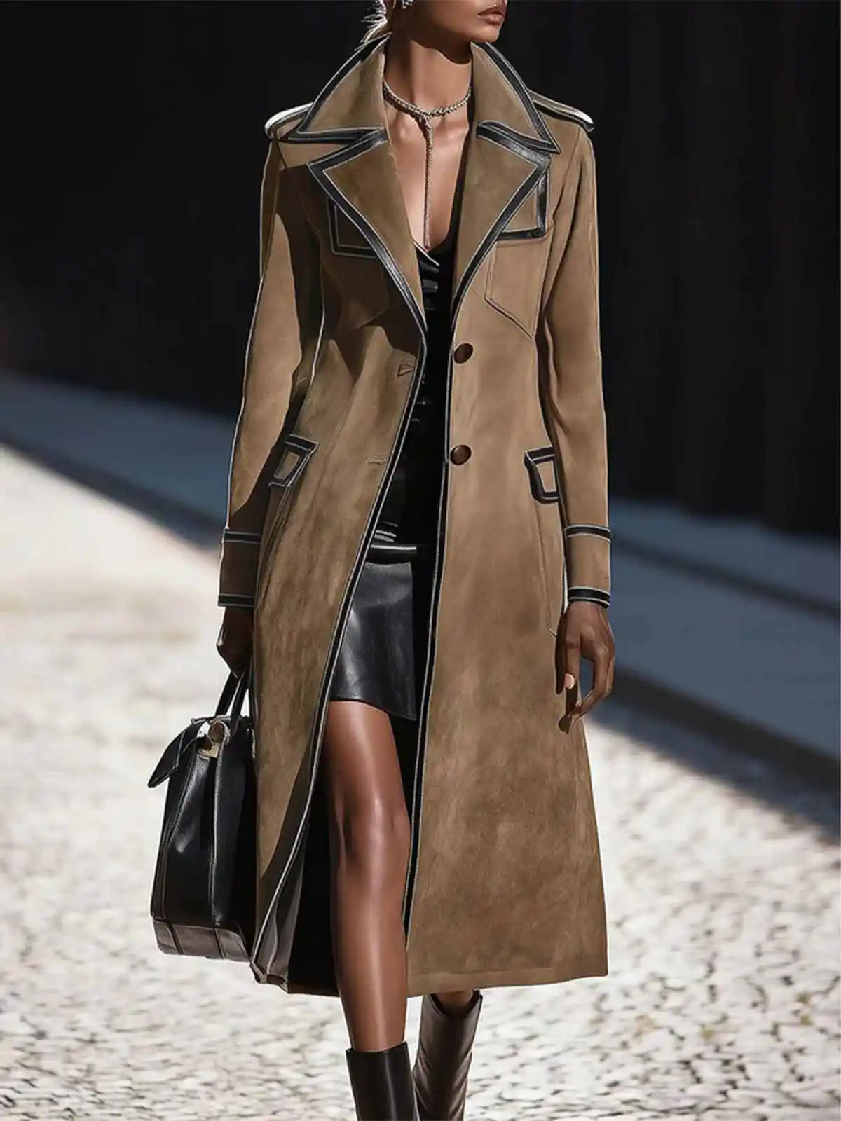 Casual Loose Women's Overcoat 1 Piece Midi Length Single Breasted Jacket 2026 Winter Warm Overcoat Coat Outerwears Customized