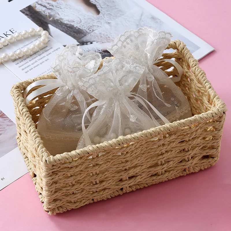 Gauze Bag Jewelry Decoration Bag Wedding Candy Party Snacks Drawstring Creative Gift bag Lace Bundle Pocket WHOLESALE