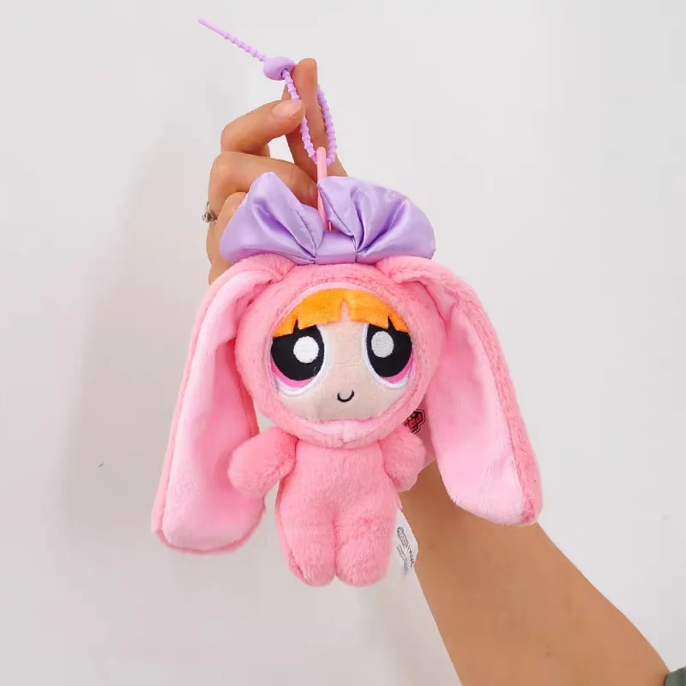Kawaii Original Anime Powerpuff Mädchen Blasen Samt Puppe Cartoon Buttercup Frauen Rucksack Dekoration Puppen Spielzeug Student Geschenke