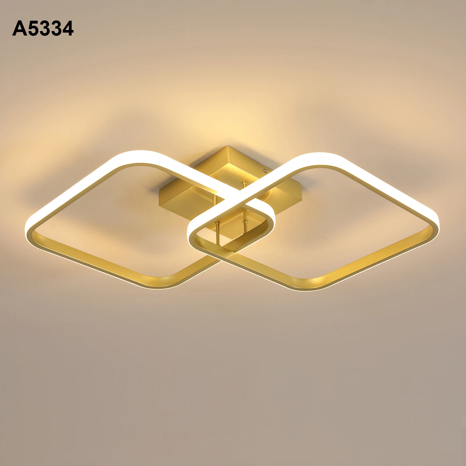 Moderne quadratische Deckenleuchte, LED-Kronleuchter, 42 W Acryl-Deckenleuchte für Küche, Esszimmer, Wohnzimmer, Studio, Büro, 6500 K – Detail 3
