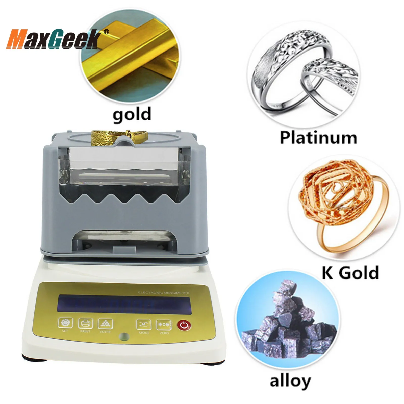 Imagem -05 - Maxgeek-gold Purity Tester Machine para Jóias Indústria Banco Peão Metal Precioso Laboratório de Pesquisa 110220v