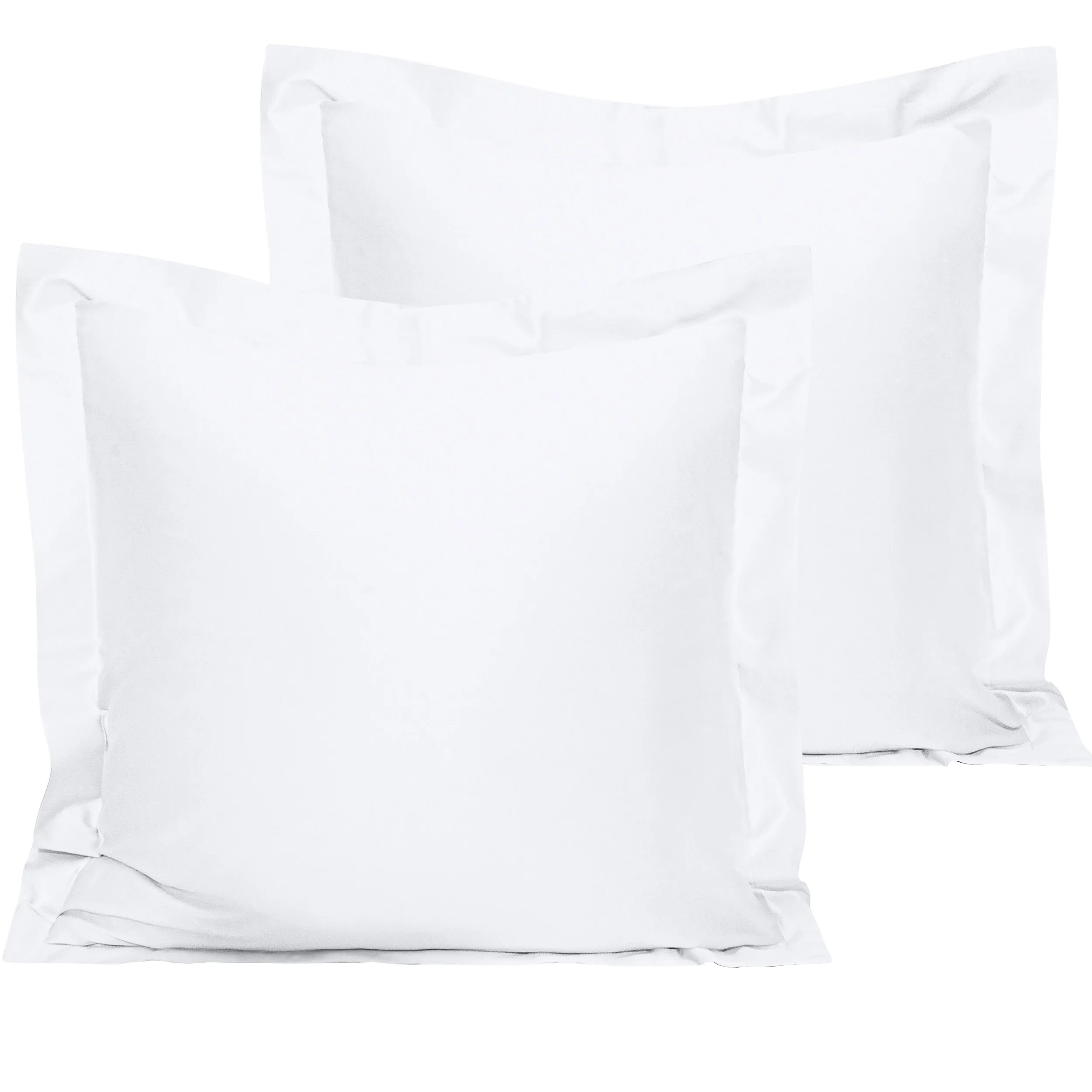 

Ntbay 2 Pack 1800 Thread Count Cotton Pillow Shams, Soft and Breathable European Pillow Covers