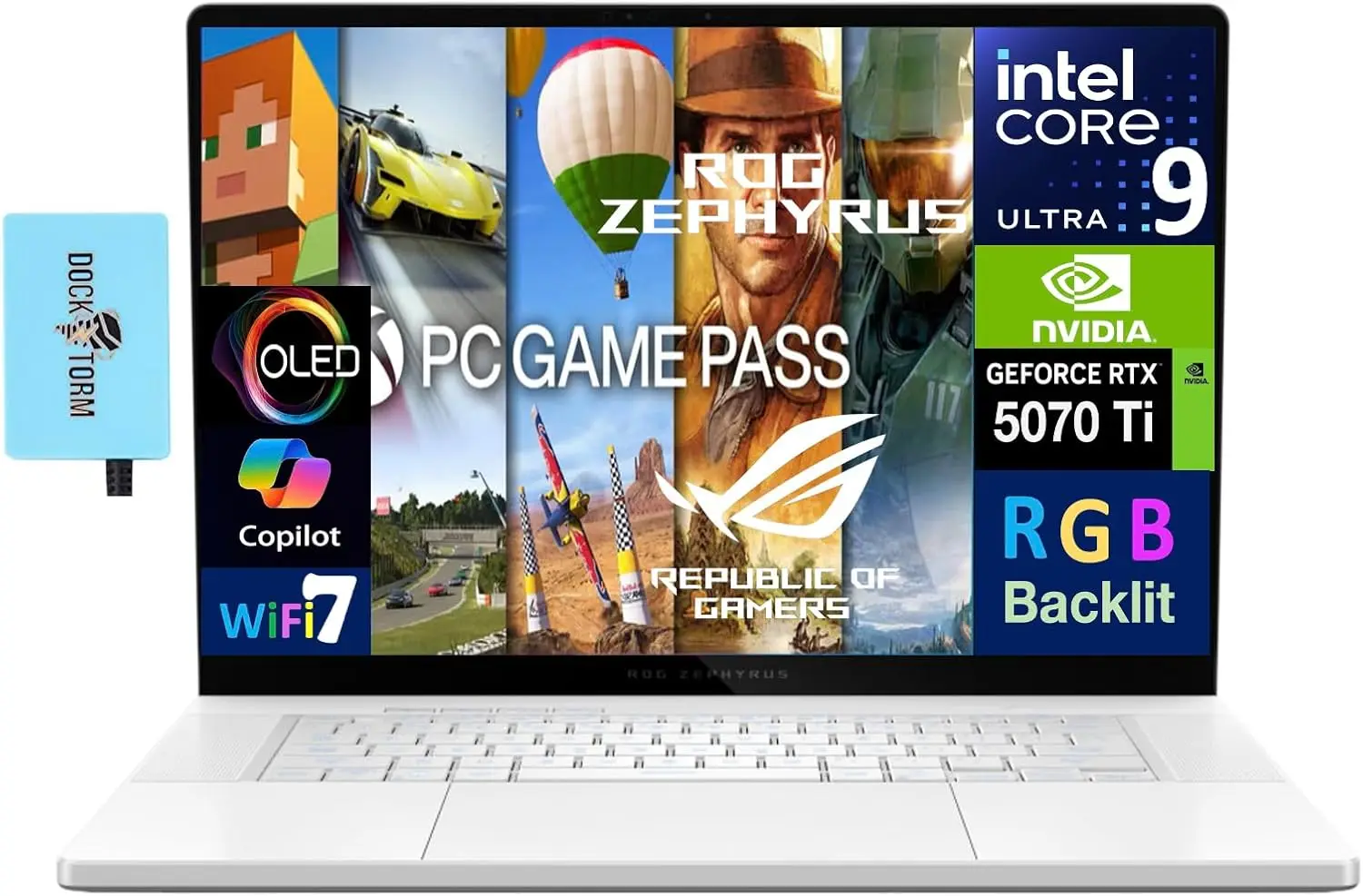 

Игровой ноутбук ASUS ROG Zephyrus G16 AI, 16 дюймов, 240 Гц OLED, Intel Ultra 9, RTX 5070 Ti, 32 ГБ ОЗУ, 2 ТБ SSD, RGB-подсветка клавиатуры, Windows 11 Pro