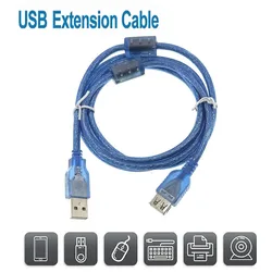 Przedłużacz USB 2.0 Przedłużacz danych USB żeński do męskiego Przedłużacz szybkiego złącza do laptopa PC Kabel do kamery TV