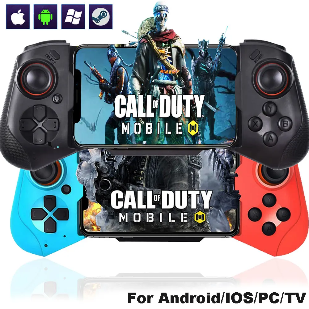 Controller per telefono cellulare per iPhone/Android/Steam Gamepad wireless Bluetooth Gaming Controle Stretch Game Handle Joystick per PC