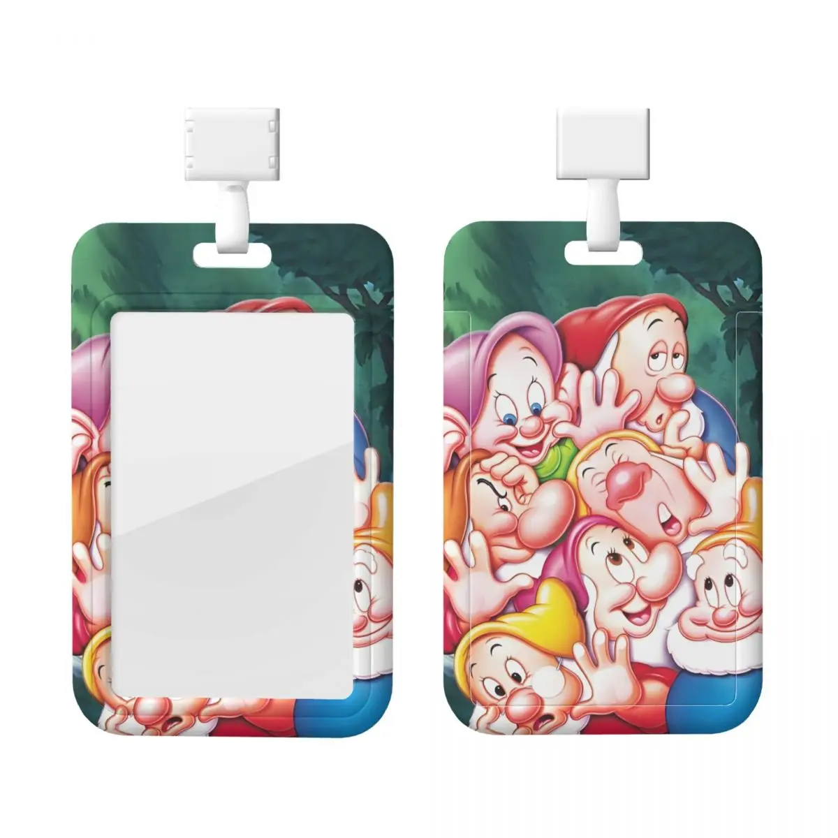 

Custom Snow White And The Seven Dwarfs Card Badge Holder Card Holder Men Women Film Neck Strap ID Credential Holder Engineers