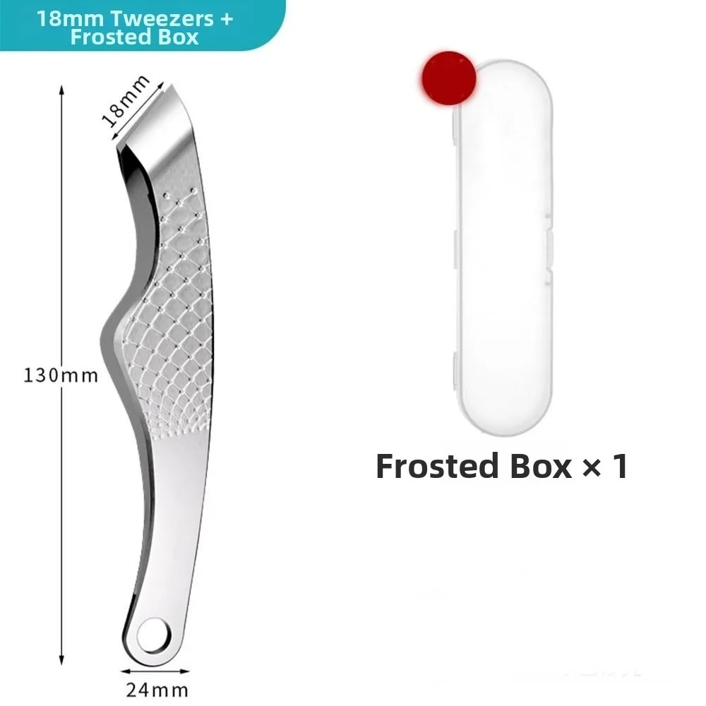 New 1.8cm Wide Mouth Hair Plucking Tweezers Thickening Stainless Steel Eyebrow Tweezers Beard Plucking Magic Tool for Women Men