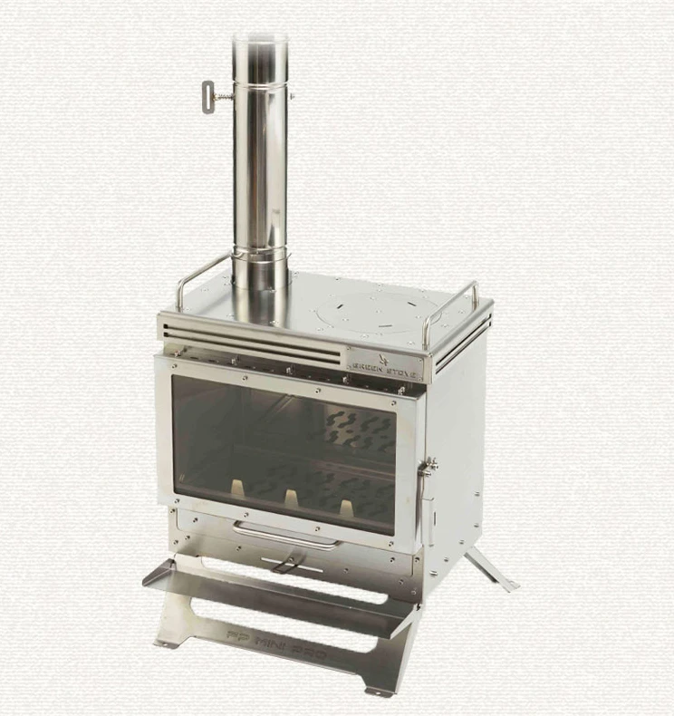 

2nd generation green stove small fireplace outdoor wood stove camping tent stove