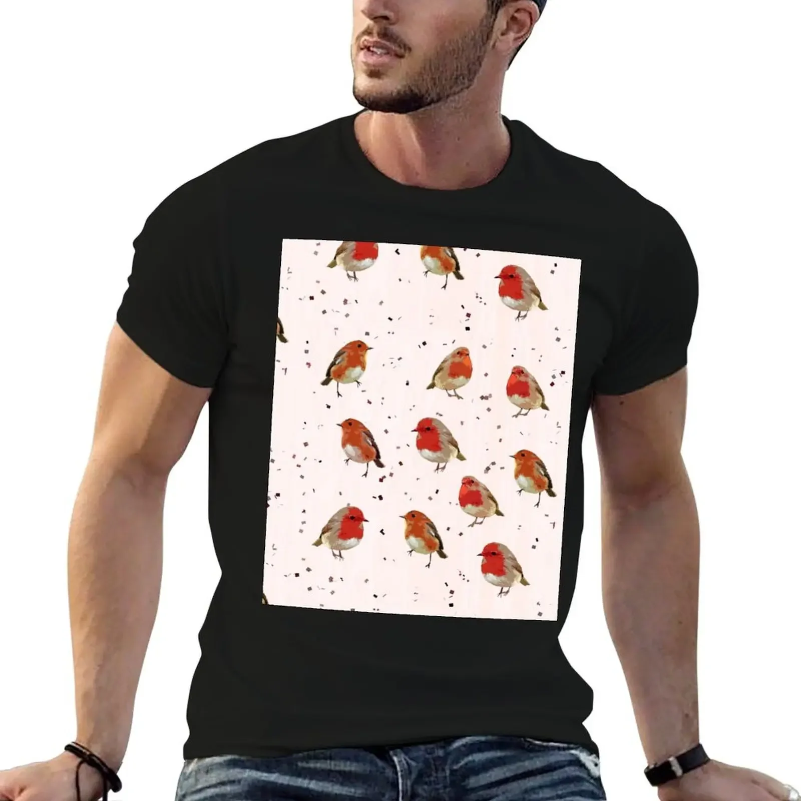 That red,red Robin T-Shirt Short sleeve tee customs mens funny t shirts