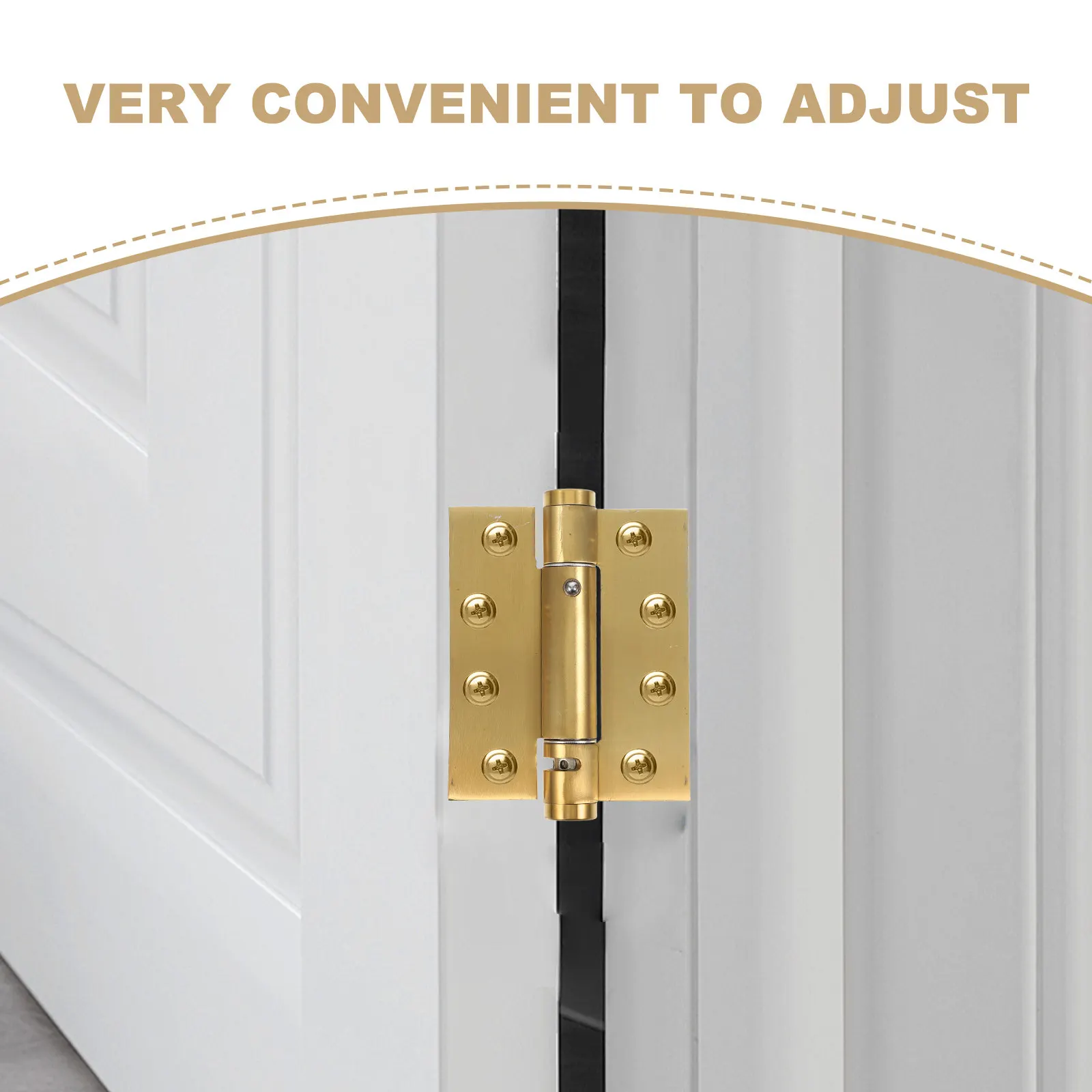 2Pcs Auto Close Door Hinges Premium Sturdy Spring Hinges for Residential Commercial Use Wood Screen Basement Bathroom Doors