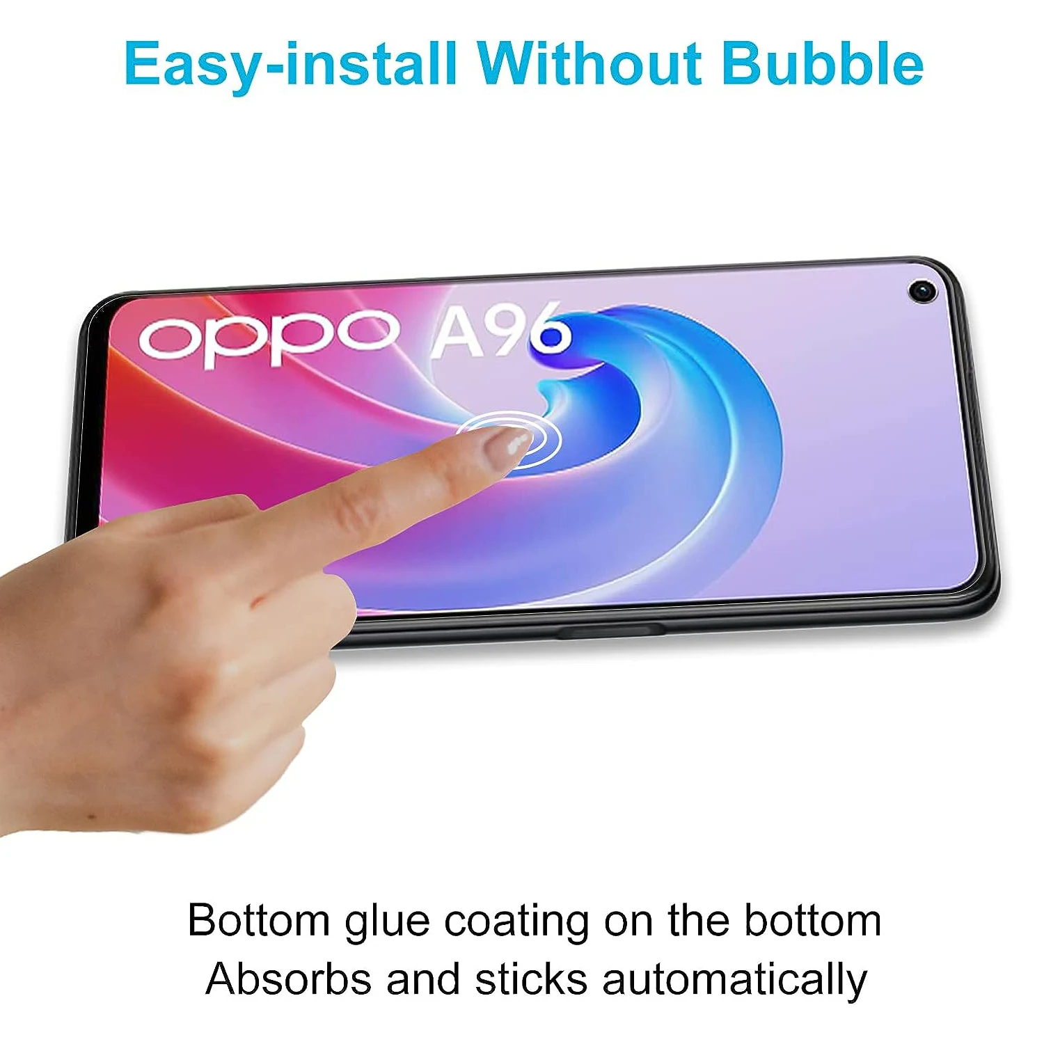 For OPPO A96, HD Tempered Glass Film 2/4Pcs 9H 0.33mm