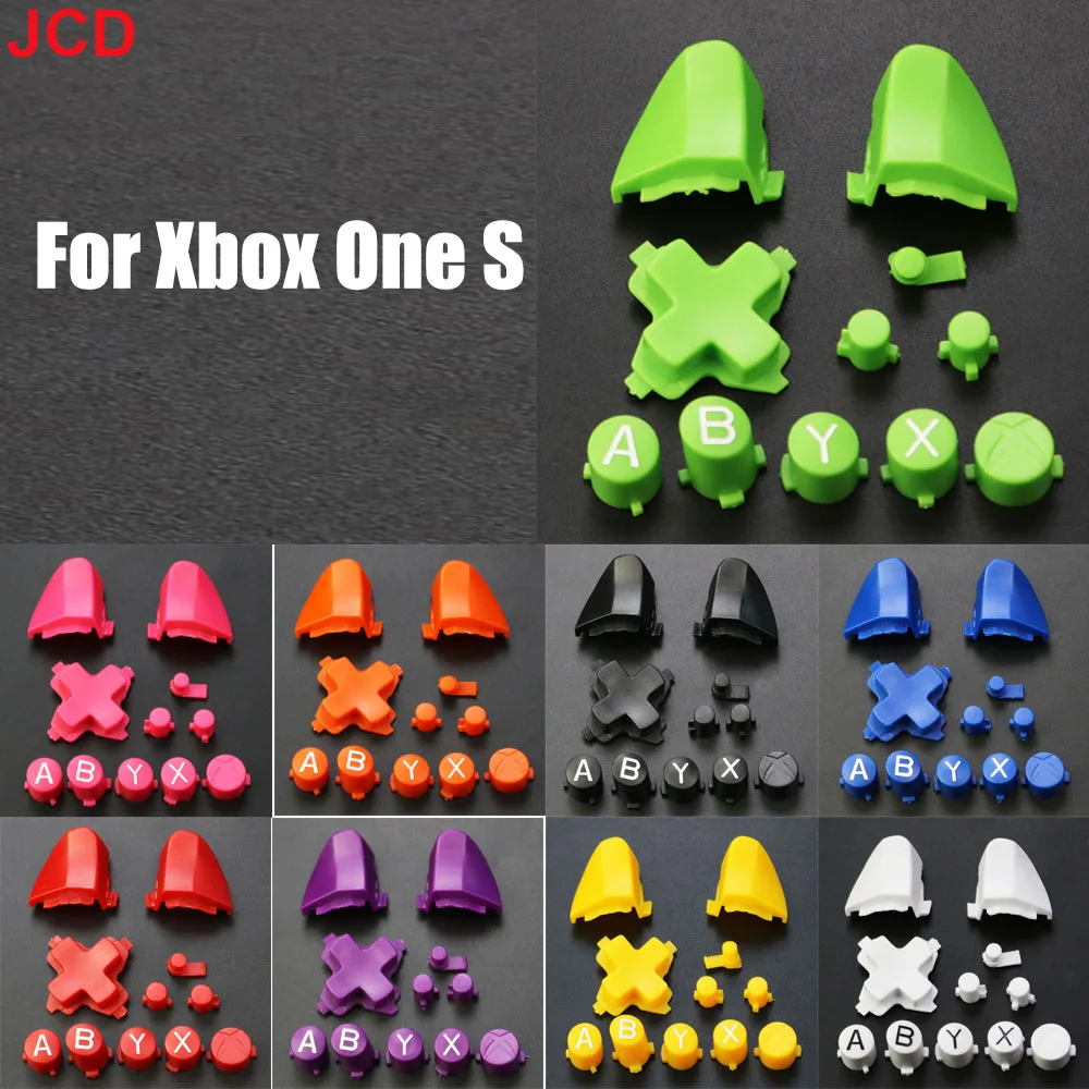 

JCD 1Set Replacement ABXY Buttons D Pad Cross Direction Button Key Repair Part For XBOX One S Slim Controller Game Accessories