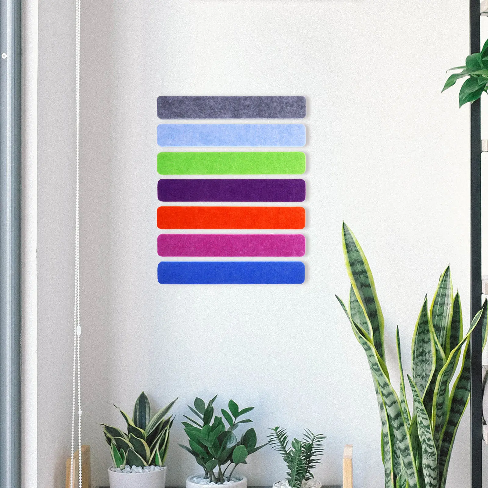 7Pcs Felt Board Strips Easy Install Bulletin Bar Strip for Notes Photos Schedules Announcements Home Office Accessories Pin