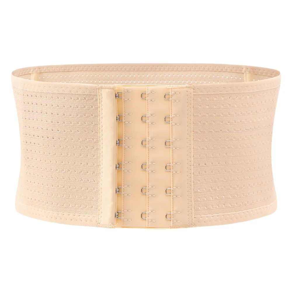 

Hollow Tummy Control Shapewear Thin Slimming Waist Trainer Adjustable Belly Contracting Short Waist Belt 3Rows 6Buckles