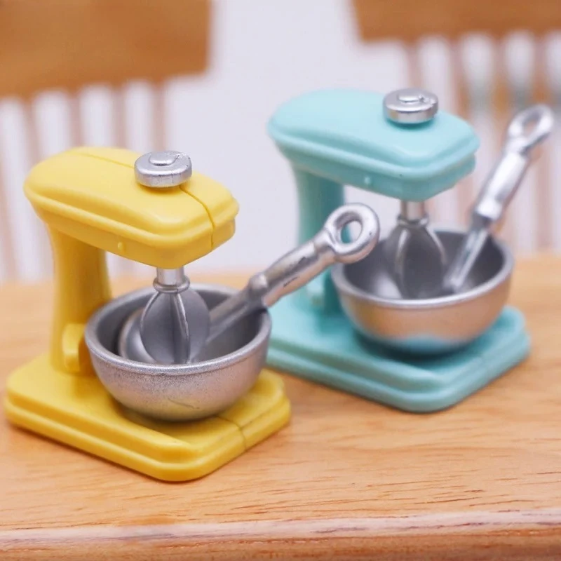 1 قطعة 1/12 دمية صغيرة لطيف خلاط خلاط نموذج الغذاء اللعب مسرح المطبخ مصغرة دمية ديكورات منزلية أثاث الإكسسوارات