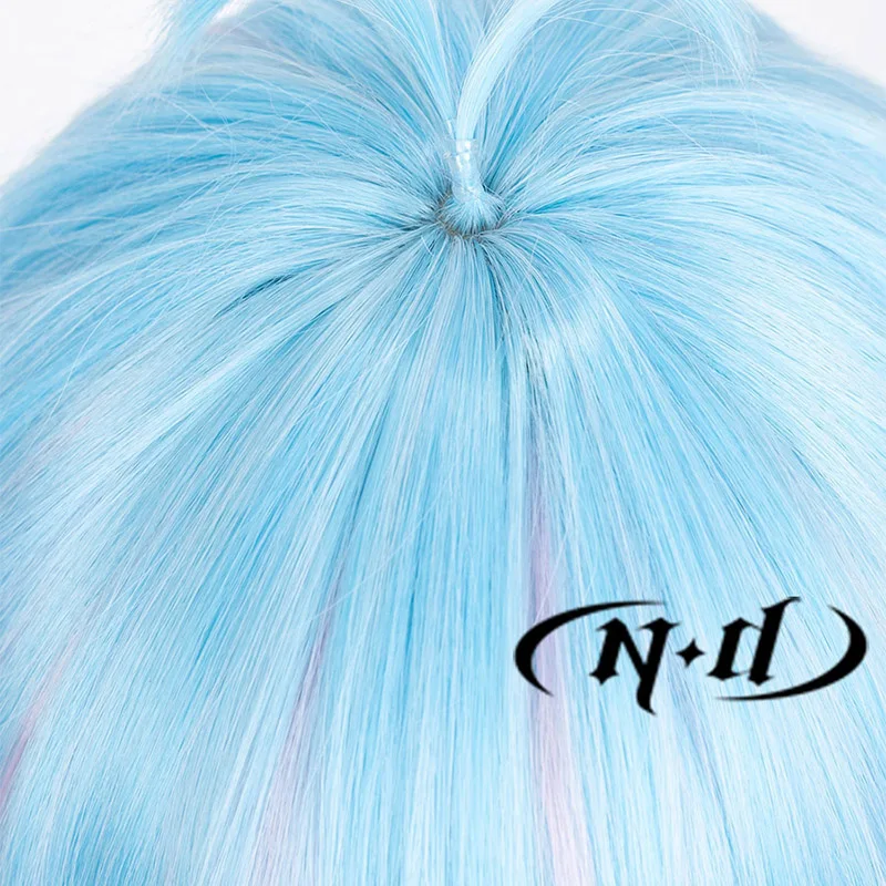 ND Klarkstella تأثيري الباروكات ذكريات الإبراغاريا تأثيري مزيج الشعر الأزرق الباروكات للحفلات موضوع الهالوين مقاومة للحرارة الاصطناعية