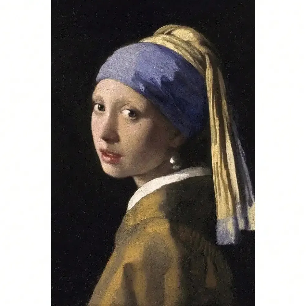 

Girl With A Pearl Earring Canvas Wall Art, Vermeer Gallery Wrapped Poster, Ready to Hang