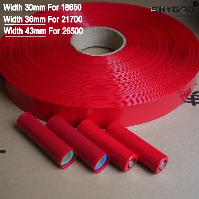 18650/21700/26650 Lipo Battery Wrap PVC Heat Shrink Tube Precut Insulated Film Protection Cover Case Pack Sleeving