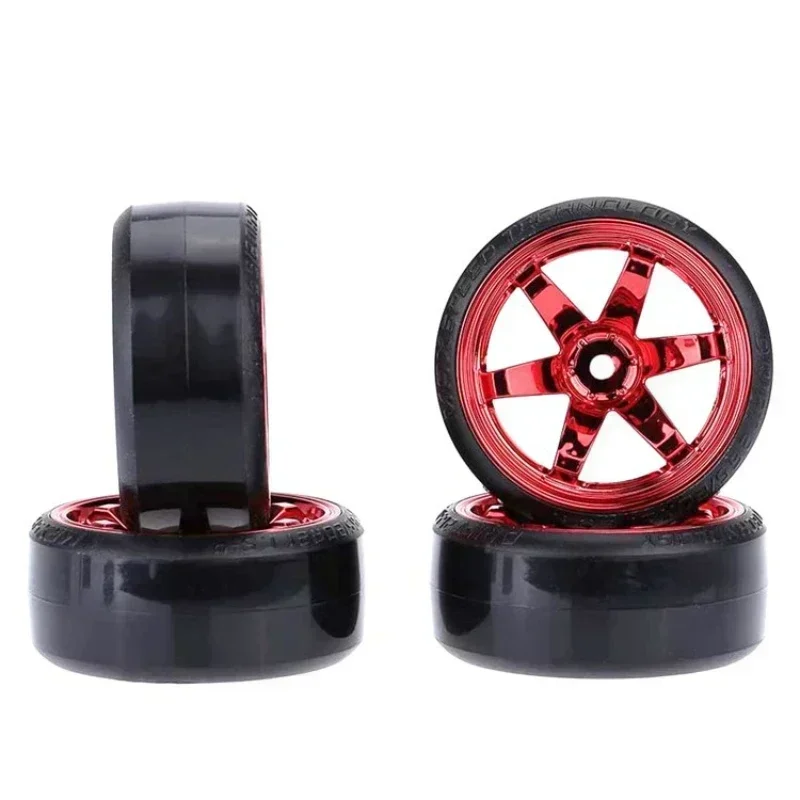 4Pcs RC Hard Pattern Drift Tires Tyre Wheel for Tras HSP Tamiya HPI 1:10 RC On-road Vehicle Drifting Car Hard Tyre Set