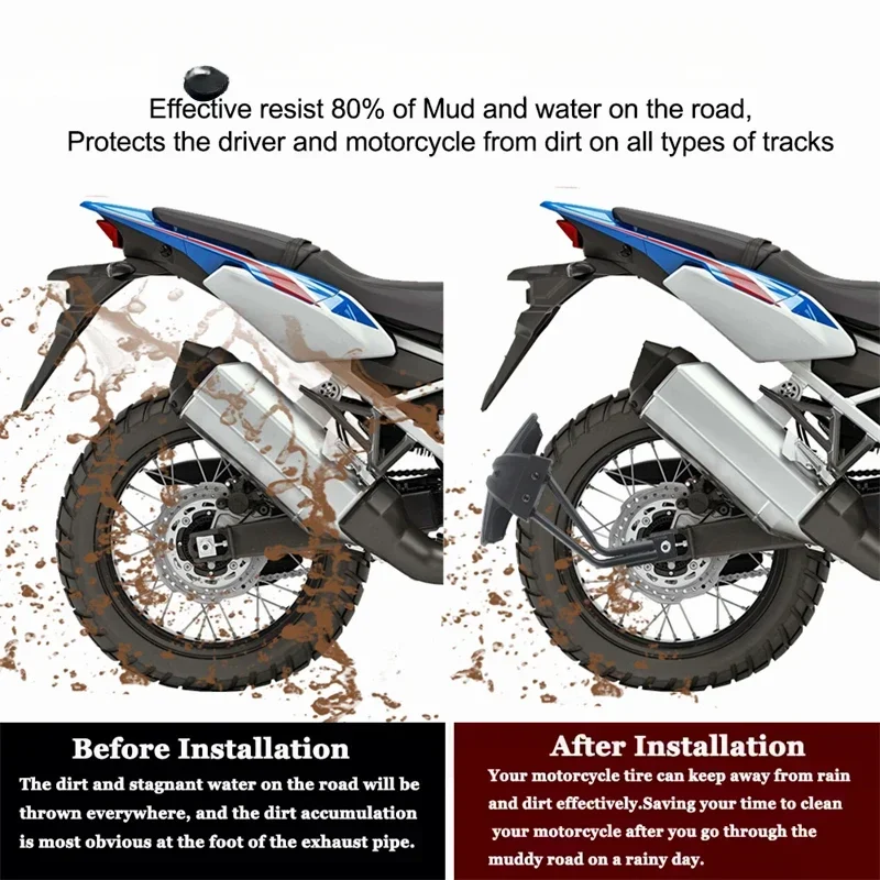 New Motorcycle Rear Fender Cover Back Mud Splash Guard Protector For Honda CRF1100L Africa Twin 20-23