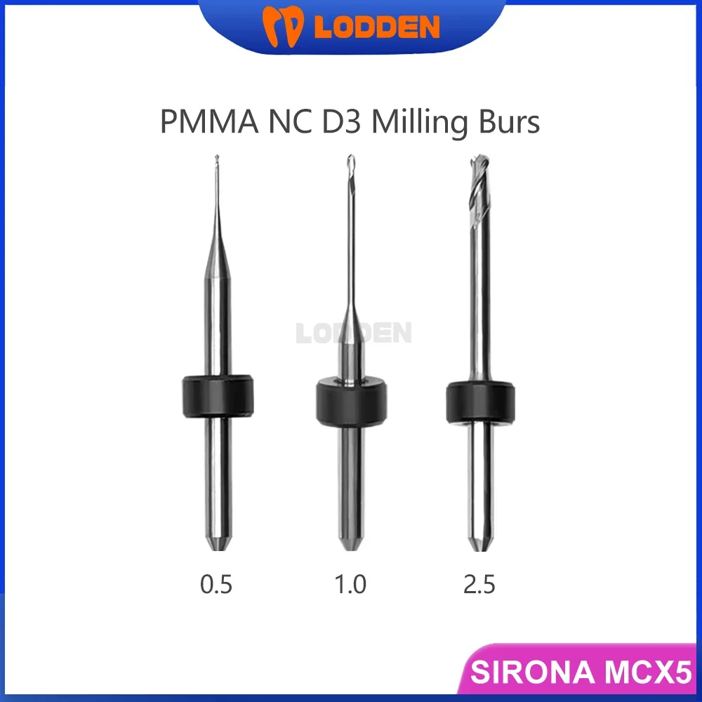 Dental Milling Burs for Sirona MCX5 Machines Grinding Zirconia/PMMA/Glass Ceramic CAD CAM Milling Bur