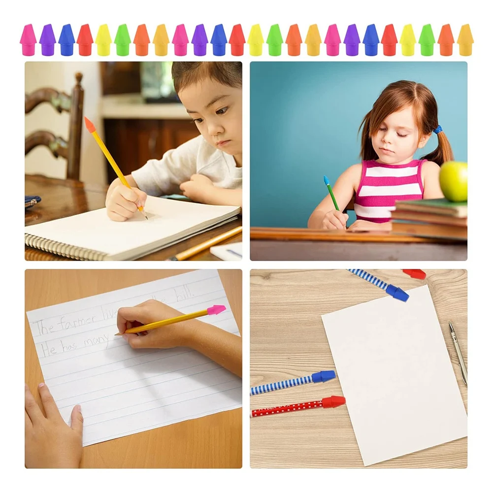 ABJG-500 шт. колпачки ластики для карандашей в форме долота ластик для карандашей колпачки ластики без латекса карандаш