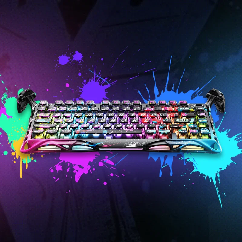 V75 Pro HE 75% Layout Gaming Keyboard, Magnetic Switch, Wired Hot Swap USB-C Programmable Dual Zone RGB