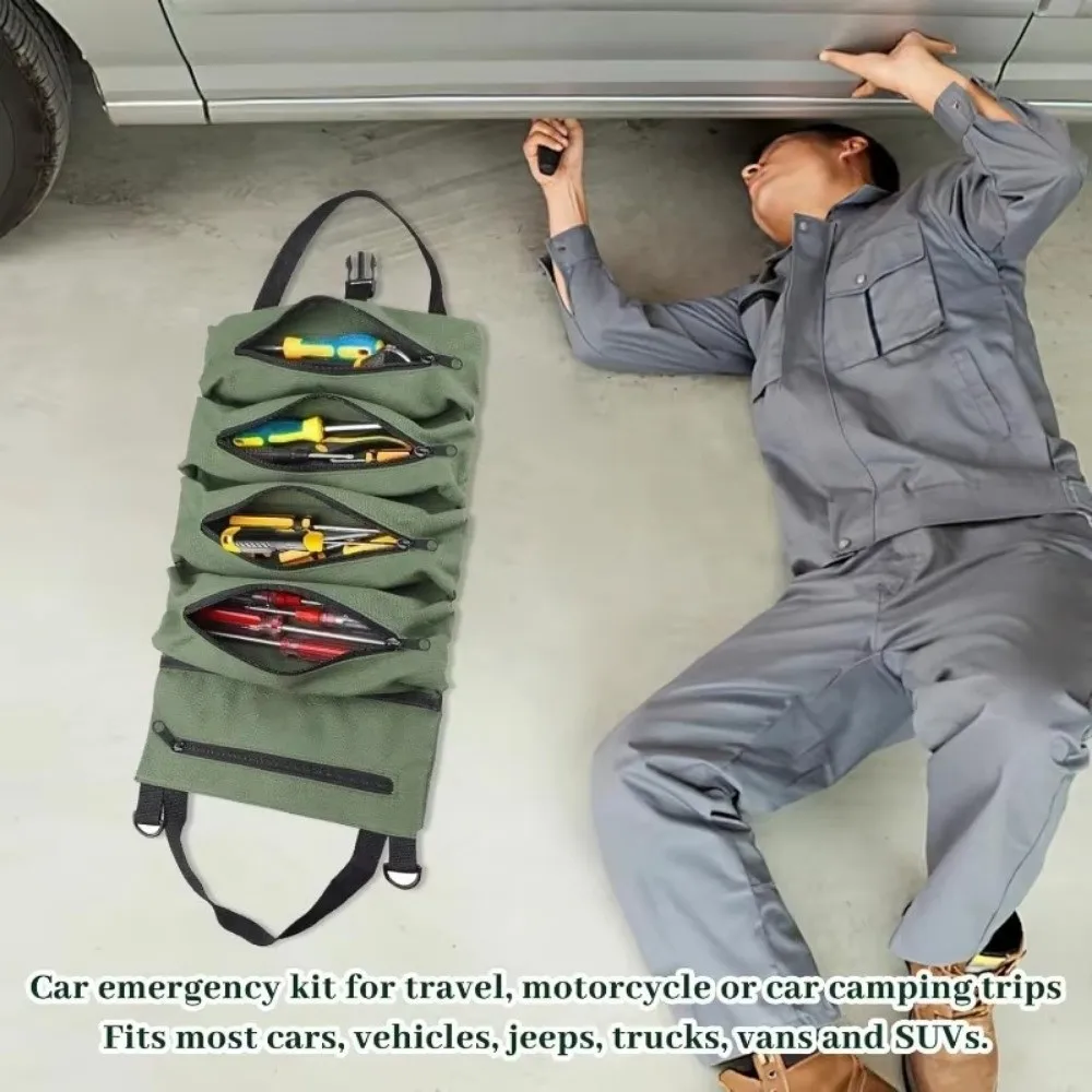 حقيبة أدوات متينة قابلة للطي من قماش أكسفورد حقيبة تخزين قابلة للفصل متعددة الاستخدام مجموعة أدوات كهربائي شديدة التحمل لمهندسي العمال