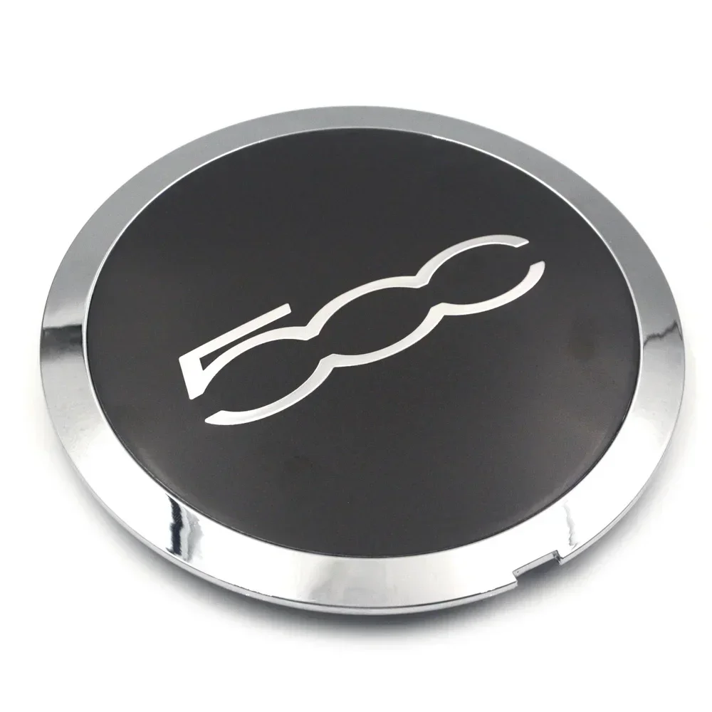 Zilverkleurige 133 mm wieldop voor Fiat 500 wielen centrale naafdoppen set 68078419 AC 68078421 AC Stofkap Vervanging van wielnaafdop 51884863