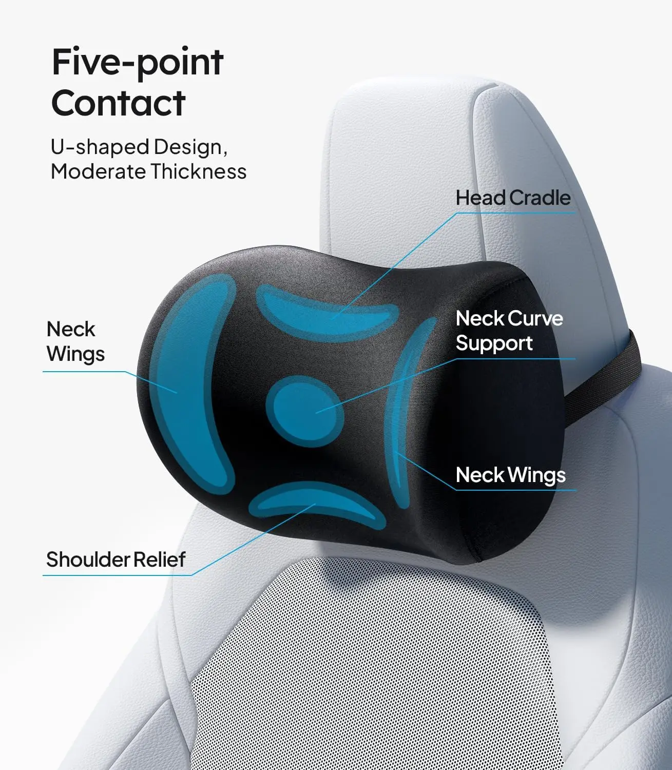 

Для Tesla Model Y Juniper Model 3, подушка для шеи Highland, мягкая подушка для подголовника автомобиля, поясничная поддержка, съемный чехол, 100% пена с эффектом памяти