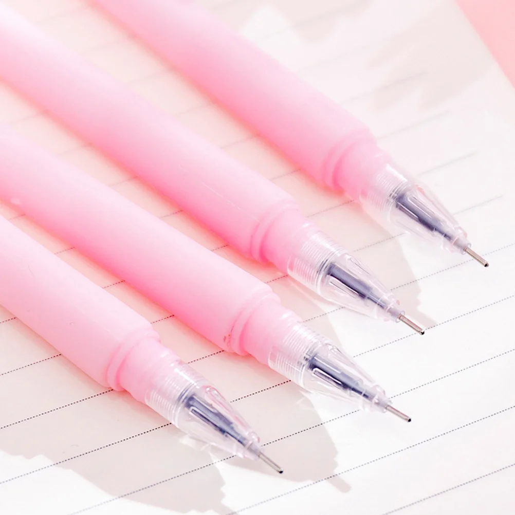 

10Pcs Flower Pattern Gel Pens Creative Cute Design Smooth Writing Signing Pen for Students Office School Supplies Pink