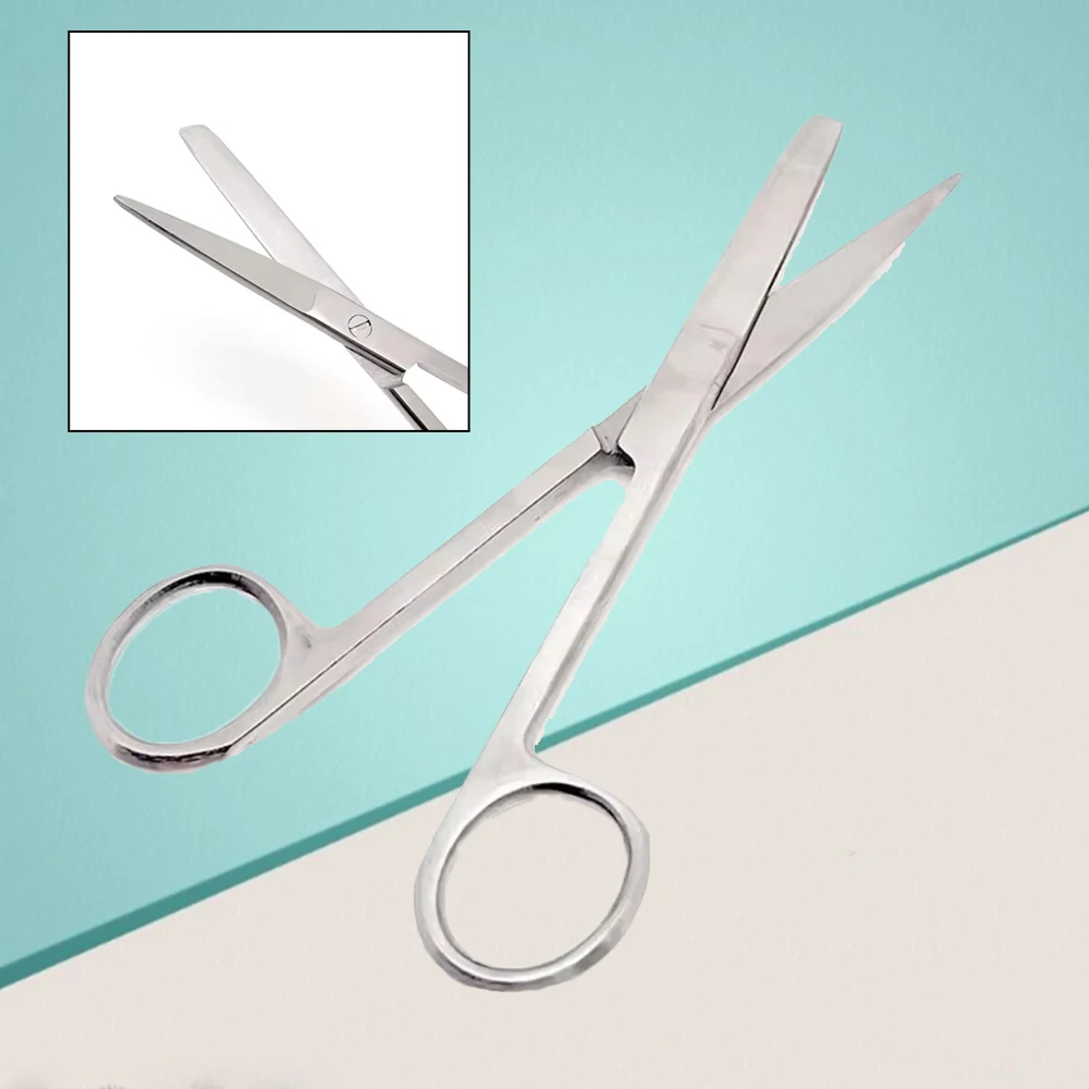 

Стоматологические ножницы 14 см, хирургический прямой спиннер из нержавеющей стали для прецизионных инструментов для удаления и рассечения стежков