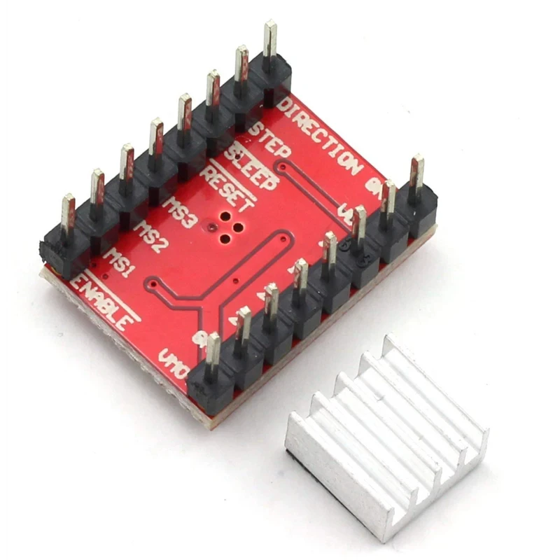 1/5pcs A4988 Driver Board 3D Printer Accessories Ramps 1.4 A4988 Stepper Motor Driver with Heat Sink for 3D Printer Parts