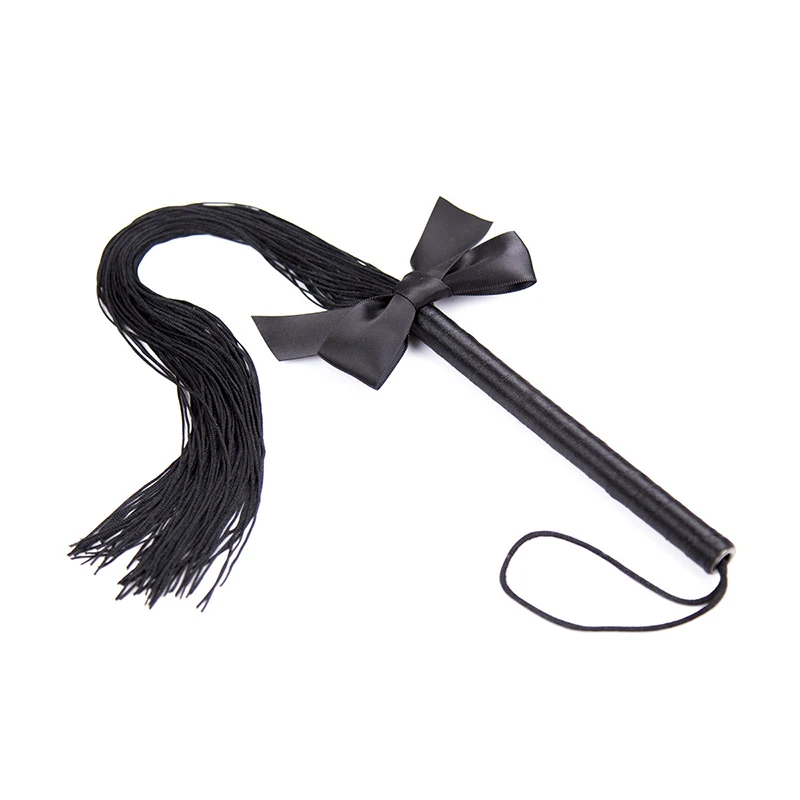 45cm Bow knot Handle Nylon Tassels Lightweight Small Horsewhip Riding Crop Flogger Paddle Slapper Horse Training Dressage Whips