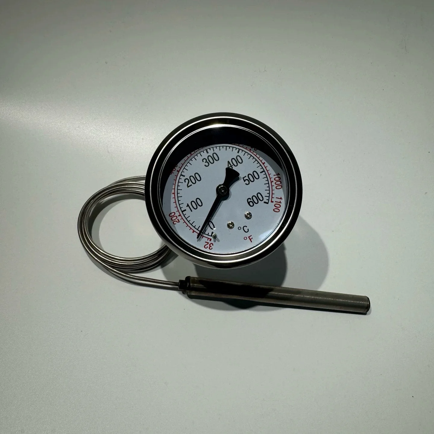 Pizza Oven 304 Stainless Steel Thermometer Pointer Temperature Display Metal Plate Thermometer High Temperature Resistance