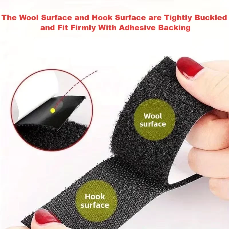 1in X 20ft Hook and Loop Tape, Adhesive Interlocking Strip, Picture Hanging Strips Fastener, Double Sided Carpet & Rug Fixation