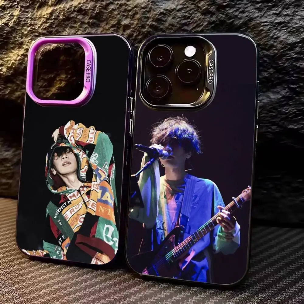 

Singer Y-Yonezu Kenshi Phone Case For iPhone17,16,15,14,13,12,11 Plus,Pro Max Colored Silver Plated Inside Cover
