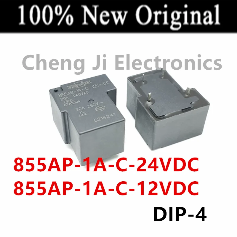 5PCS/Lot    855AP-1A-C-12VDC 、855AP-1A-C-24VDC    DIP-4   New Original High-power Signal Relay    507-2CH-F-C-24VDC