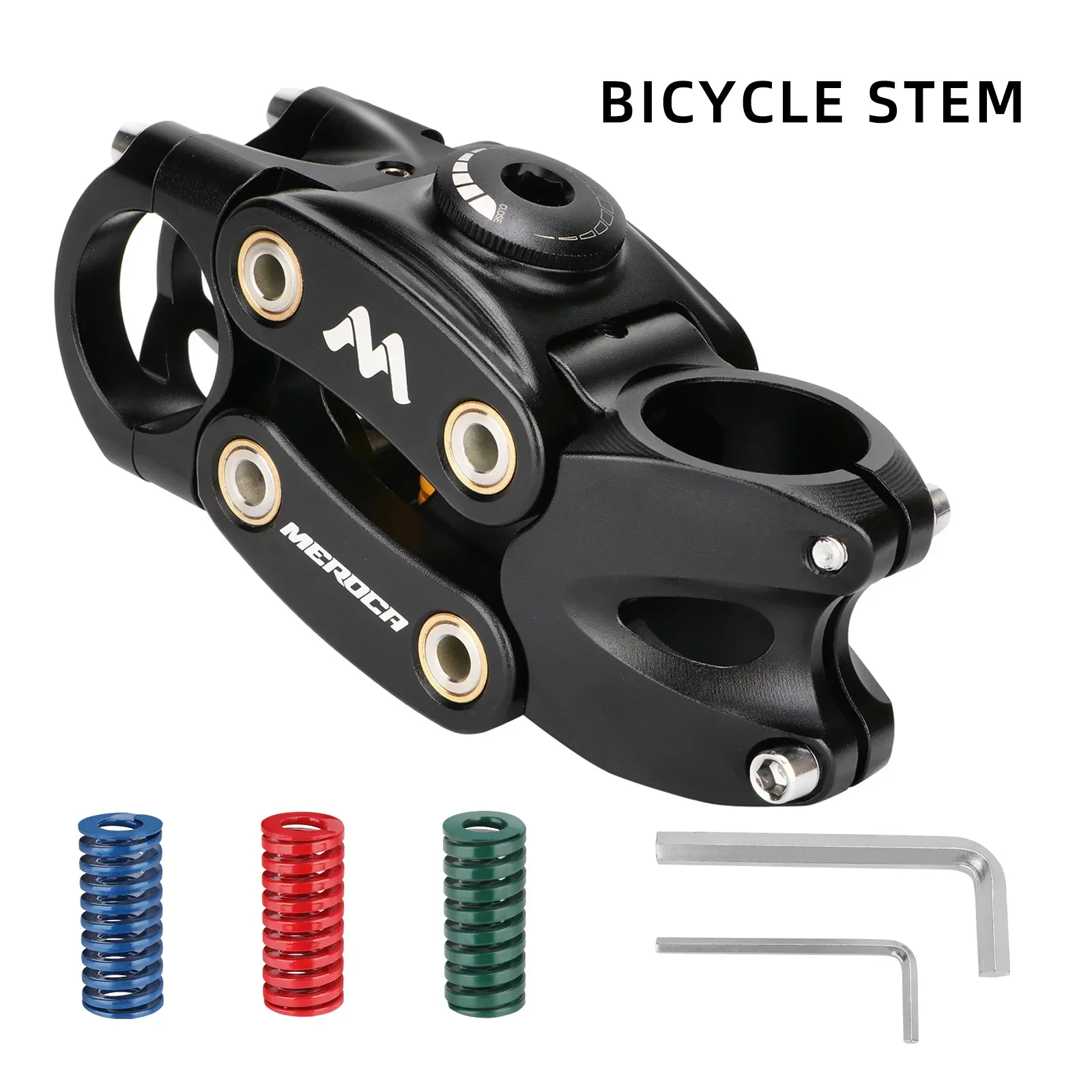 MEROCA Bicycle Four link Shock Stem 31.8*90MM Aluminum alloy XC Grave Road Mountain Bike Risers Suspension Stems