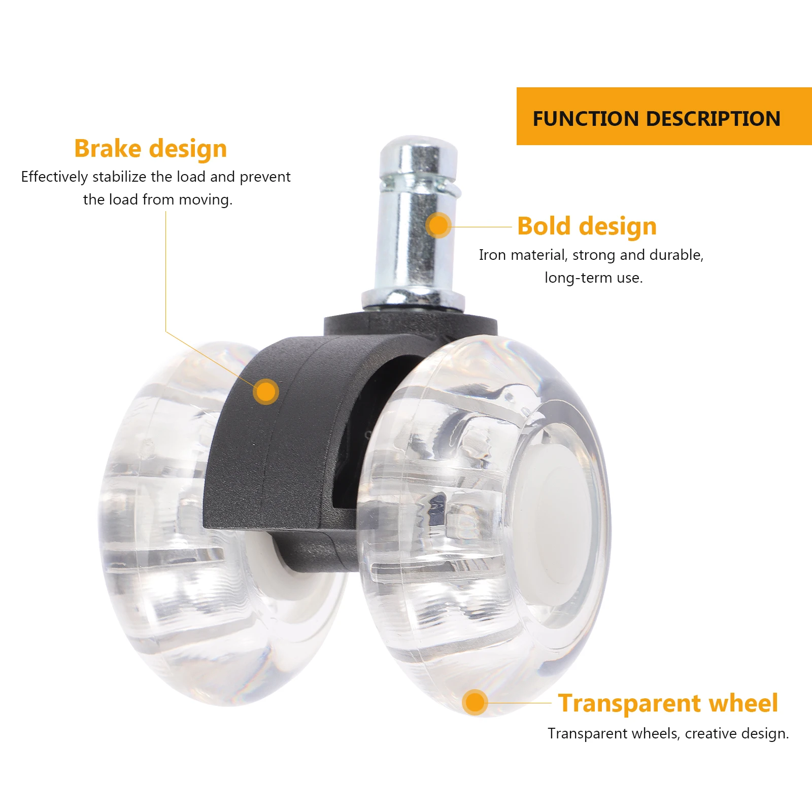 

Chair Casters Office Universal Wheel Gaming Wheels Computer Replacement (pu)