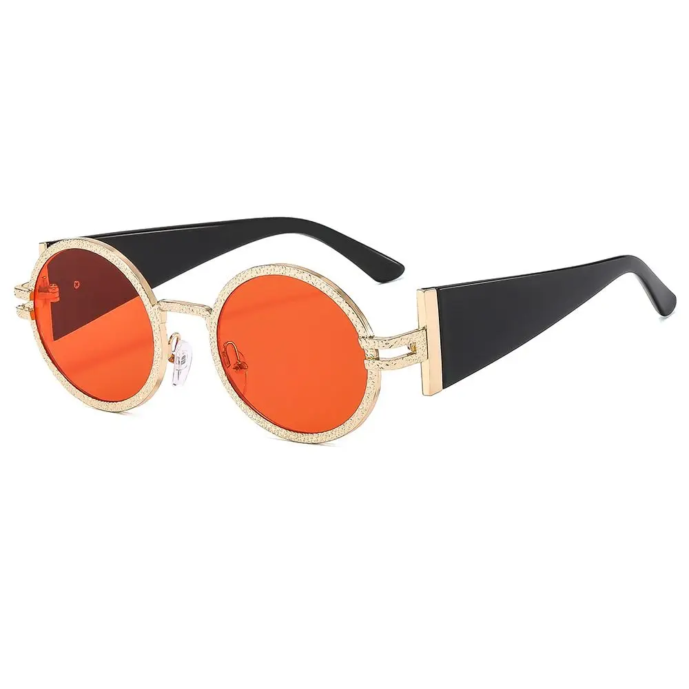 

Дизайнерские круглые солнцезащитные очки в стиле панк, овальные солнцезащитные очки с защитой от ультрафиолета, широкие дужки, солнцезащитные очки в стиле ретро в стиле хип-хоп для женщин и мужчин