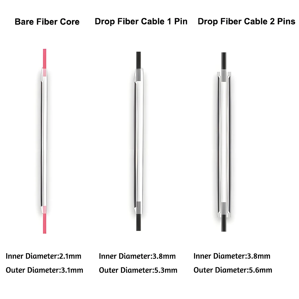 

Термоусадочная трубка для оптоволоконного кабеля, 100 шт., 60 мм