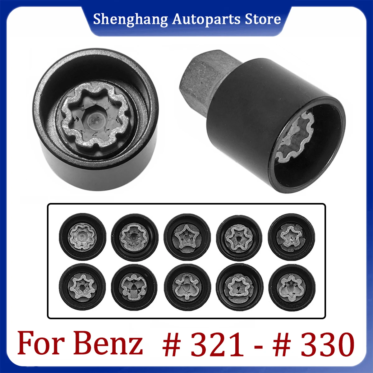 1Pcs #321-#330 For Mercedes-Benz Car Tire Anti-Theft Screw Removal Tool Socket Wrench Disassembly Tool Key Sleeve Repair Kit