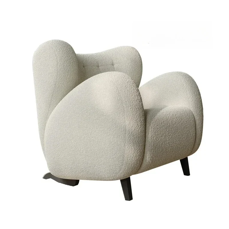 

Дизайнерский односпальный диван в скандинавском стиле, простой современный кремовый стиль, кресло для отдыха, ленивый диван