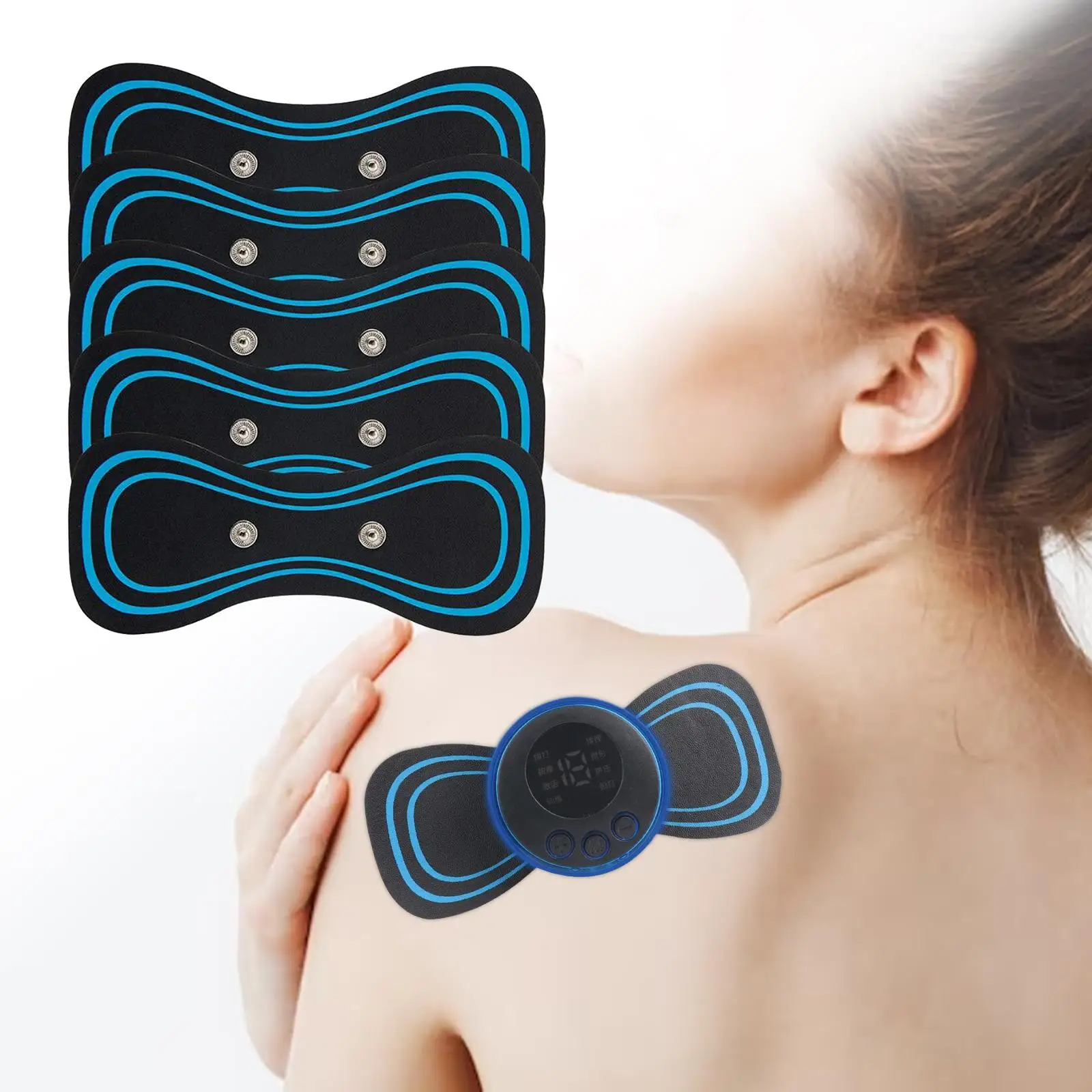 5 Pieces Cervical Massage Pad Replacement Portable Deep Relaxation Whole Body